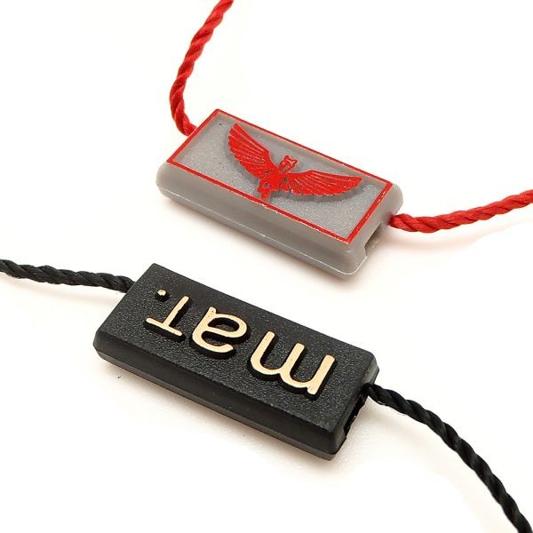 廠家批發(fā)新款通用服裝吊粒吊繩 衣服箱包商標吊粒可免費logo設計